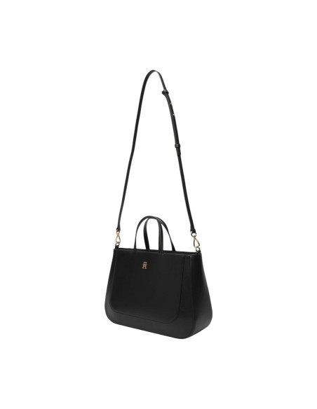 Sac satchel noir Tommy Hilfiger femme