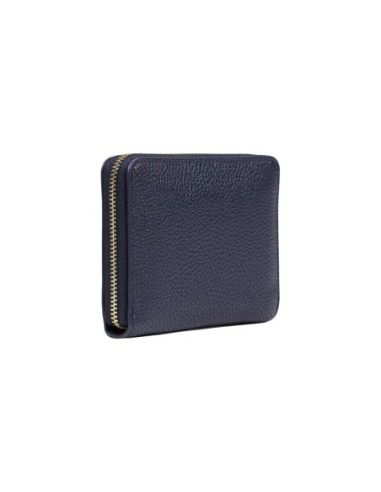 Portefeuille bleu zippé Tommy Hilfiger femme