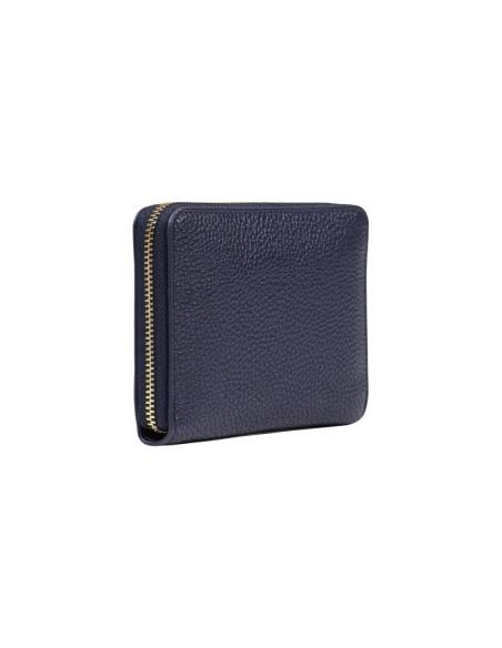Portefeuille bleu zippé Tommy Hilfiger femme