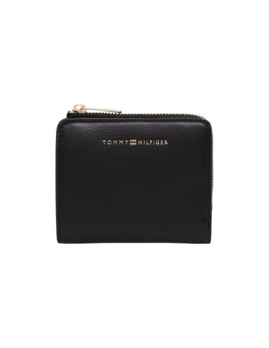 Portefeuille compact noir Tommy Hilfiger femme