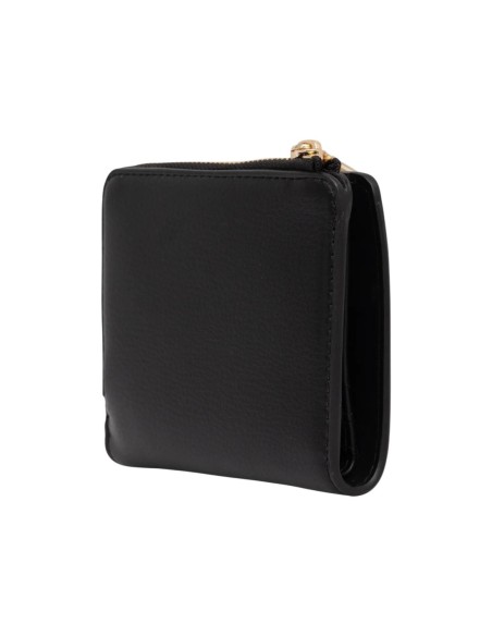 Portefeuille compact noir Tommy Hilfiger femme