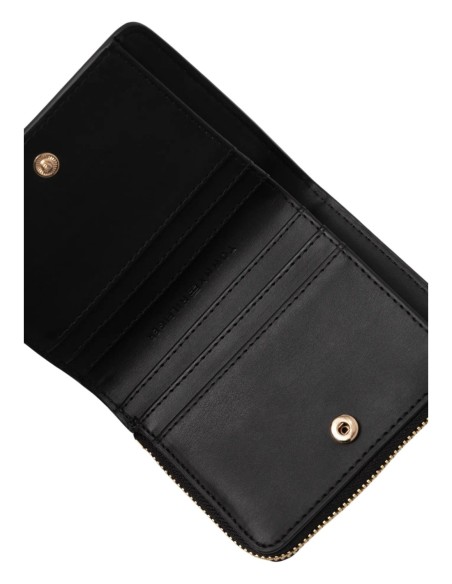 Portefeuille compact noir Tommy Hilfiger femme
