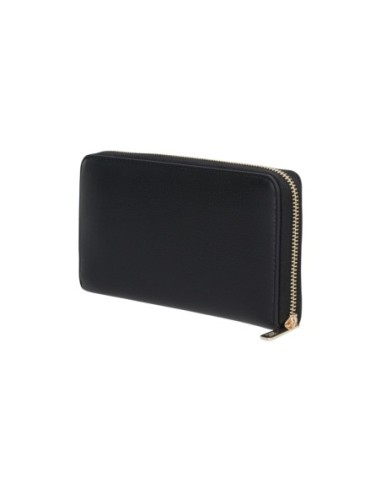 Portefeuille noir zippé Tommy Hilfiger femme