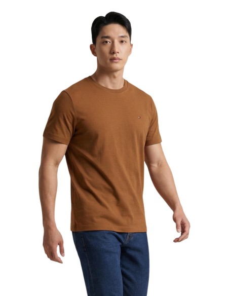 T-shirt camel coton bio Tommy Hilfiger homme