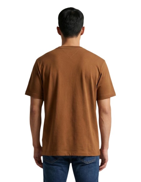 T-shirt camel coton bio Tommy Hilfiger homme