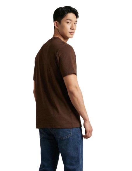 T-shirt marron coton bio Tommy Hilfiger homme