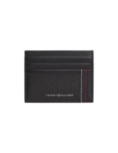 Porte-cartes cuir noir Tommy Hilfiger homme
