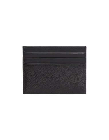Porte-cartes cuir noir Tommy Hilfiger homme