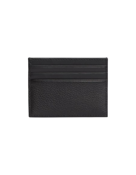 Porte-cartes cuir noir Tommy Hilfiger homme
