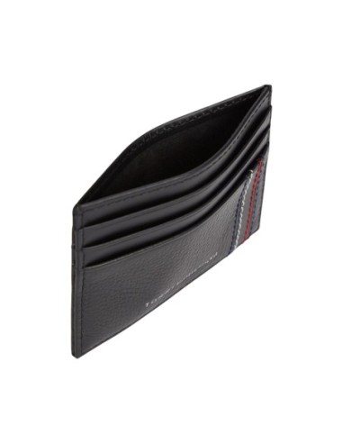 Porte-cartes cuir noir Tommy Hilfiger homme