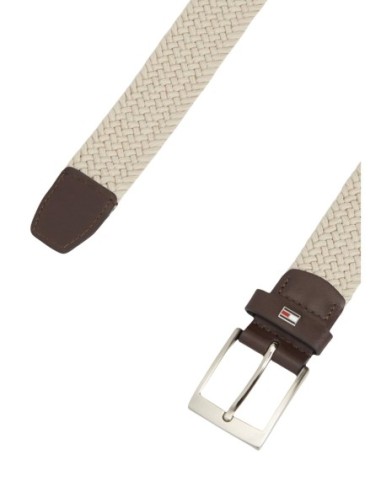 Ceinture beige élastique Tommy Hilfiger homme