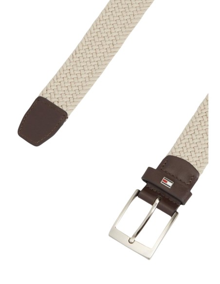 Ceinture beige élastique Tommy Hilfiger homme