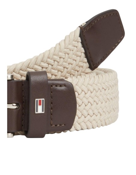 Ceinture beige élastique Tommy Hilfiger homme