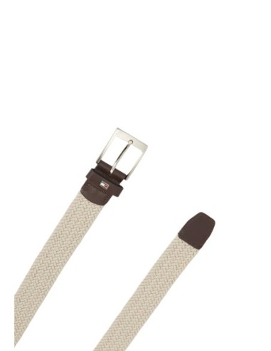 Ceinture beige élastique Tommy Hilfiger homme