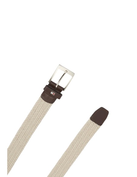 Ceinture beige élastique Tommy Hilfiger homme