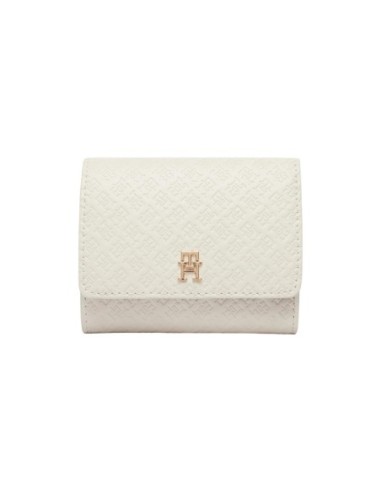 Portefeuille blanc trifold Tommy Hilfiger femme