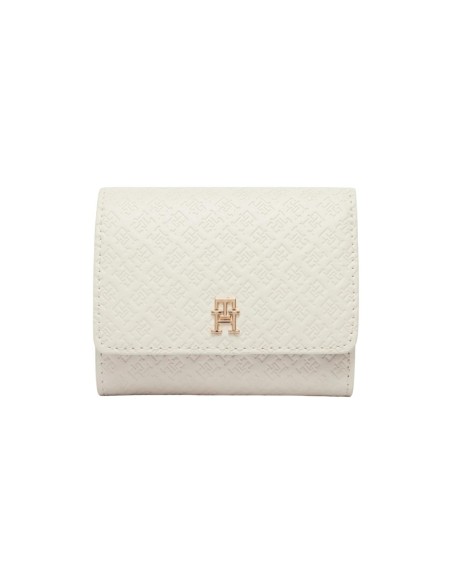 Portefeuille blanc trifold Tommy Hilfiger femme