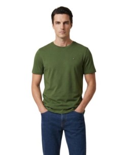 T-shirt vert coton bio Tommy Hilfiger homme