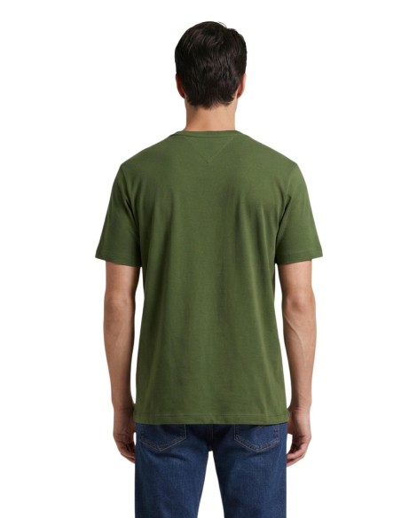 T-shirt vert coton bio Tommy Hilfiger homme