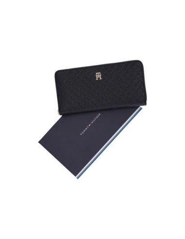 Portefeuille noir Tommy Hilfiger femme
