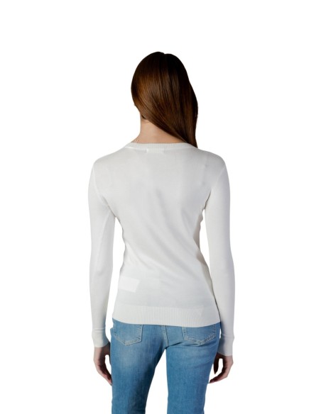 Guess pull femme beige col V strass – Élégant