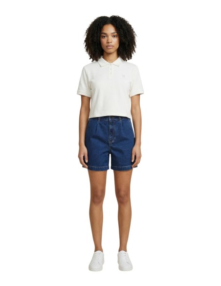 Guess polo femme blanc coton stretch – Chic casual