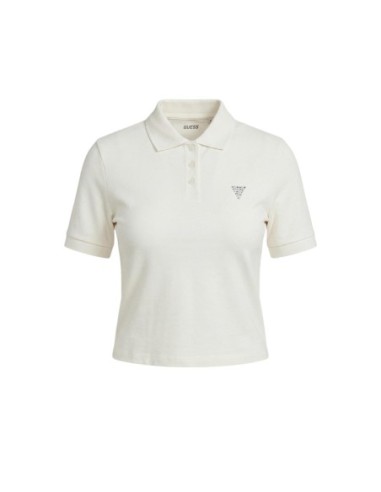 Guess polo femme blanc coton stretch – Chic casual