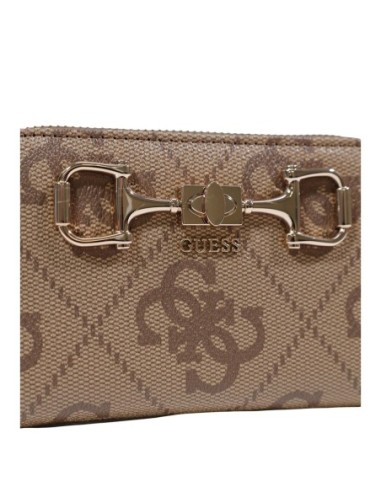 Guess portefeuille femme beige imprimé zippé – Chic