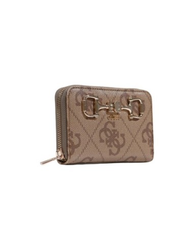 Guess portefeuille femme beige imprimé zippé – Chic