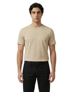 Guess t-shirt homme beige imprimé coton – Casual