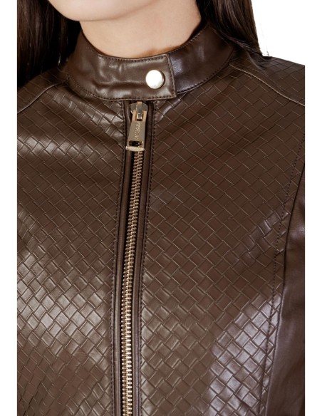 Guess veste femme marron zippée – Moderne
