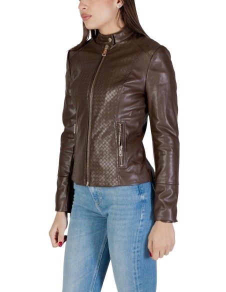 Guess veste femme marron zippée – Moderne