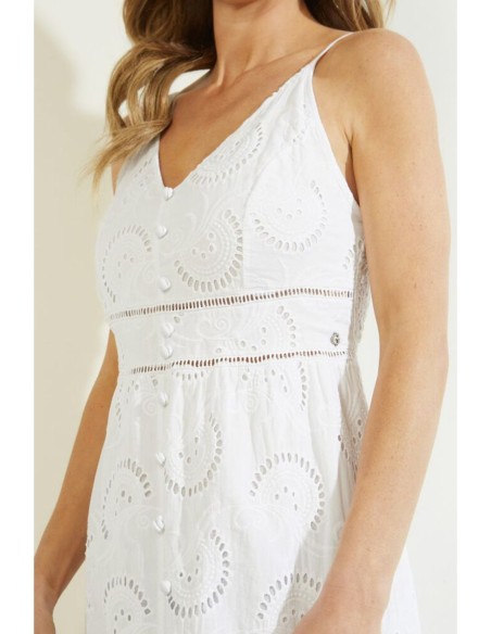 Guess robe femme blanche coton – Été
