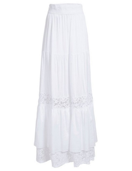 Guess jupe femme blanche coton – Été