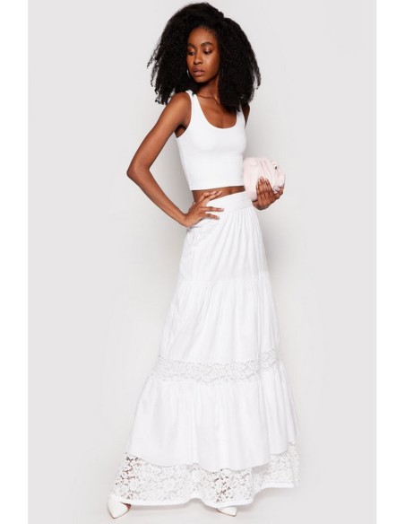 Guess jupe femme blanche coton – Été