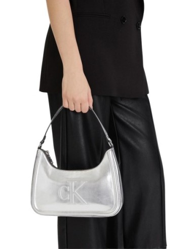 Calvin Klein sac femme argenté bandoulière – Moderne