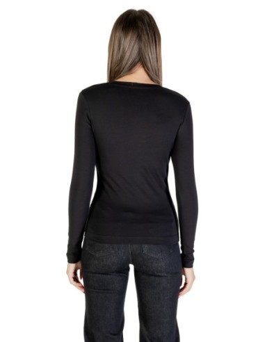 Guess t-shirt femme noir manches longues imprimé – Hiver
