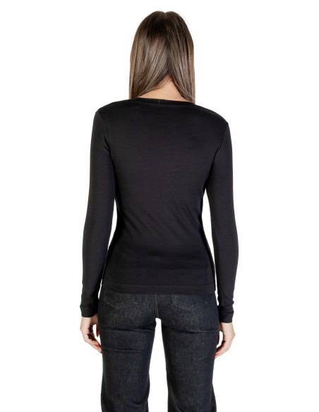 Guess t-shirt femme noir manches longues imprimé – Hiver