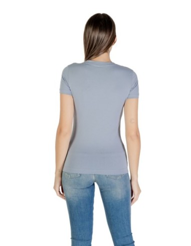 Guess t-shirt femme bleu azur imprimé coton