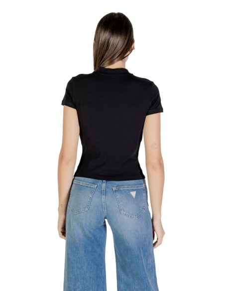 Guess t-shirt femme noir coton stretch – Basique