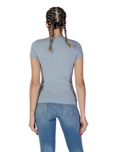 Guess t-shirt femme bleu azur uni – Essentiel