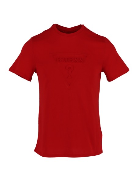 Guess t-shirt homme rouge coton – Été