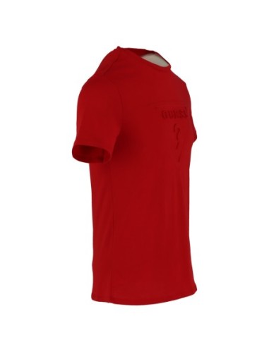 Guess t-shirt homme rouge coton – Été