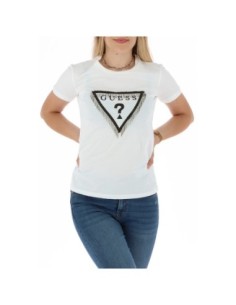 Guess t-shirt femme blanc coton – Basique