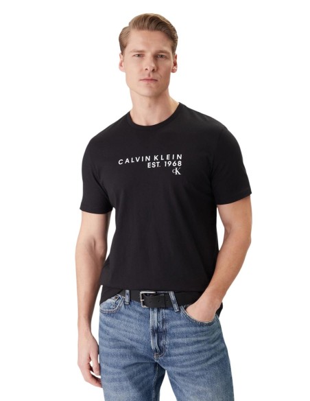 Calvin Klein t-shirt homme noir imprimé coton