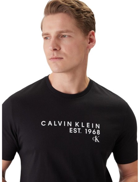 Calvin Klein t-shirt homme noir imprimé coton