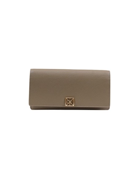 Calvin Klein portefeuille femme cuir beige – Grand format