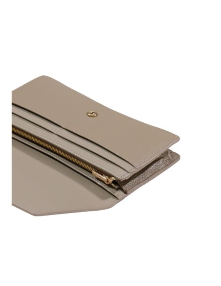 Calvin Klein portefeuille femme cuir beige – Grand format