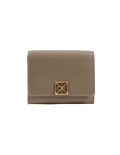 Calvin Klein portefeuille femme cuir beige – Compact