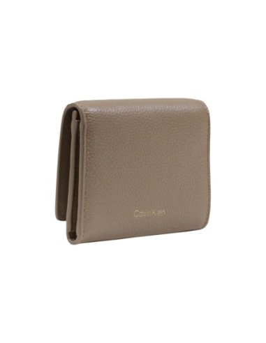 Calvin Klein portefeuille femme cuir beige – Compact